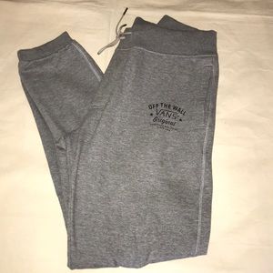 Vans jogger fleece sweat pant light gray
